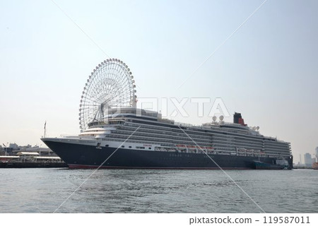 Cruise ship in Osaka port Cruise ship in Osaka port 119587011