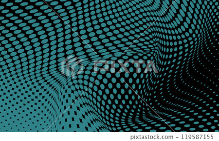 Grunge halftone gradient background. Faded grit noise texture. White and black sand wallpaper. Retro pixelated backdrop. Anime or manga style comic overlay. Vector graphic design textured template 119587155