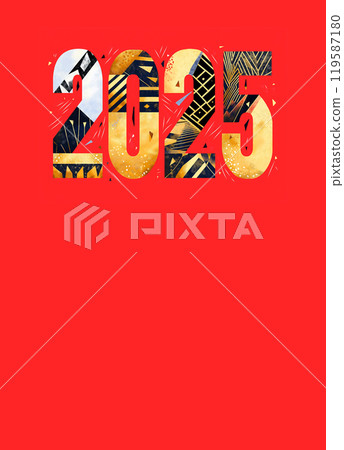 Colorful and modern 2025 background 119587180
