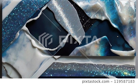 黑色背景現代珍珠和花朵複製空間背景圖像紋理 119587183