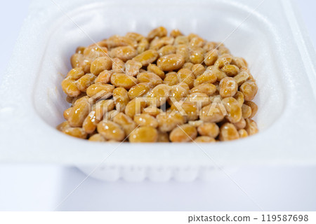 Packed natto Japanese food Packed natto Japanese food 119587698