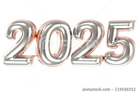 Happy New Year Number 2025 3D Render Happy New Year Number 2025 3D Render 119588352