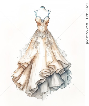 服裝設計畫粉紅色圖片素材 服裝設計畫粉紅色圖片素材 119588429