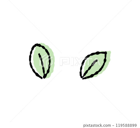 Hand-drawn leaf illustration vector Hand-drawn leaf illustration vector 119588899