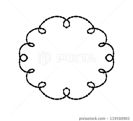 Simple hand-drawn style frame material 119588901