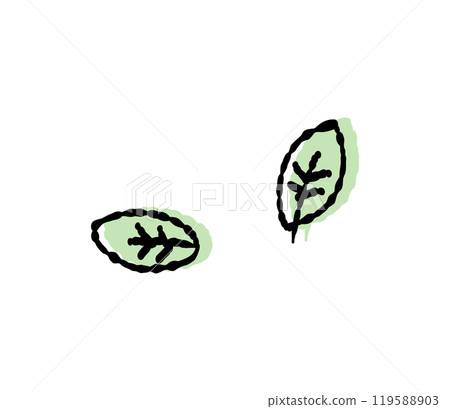 Hand-drawn leaf illustration vector 119588903