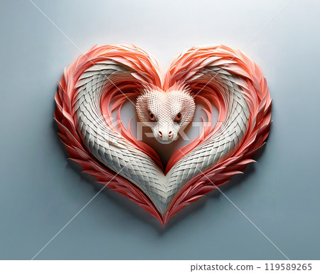 Heart symbol snake 119589265