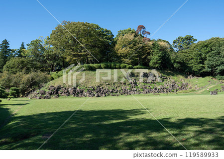 Stone walls of Ishigakiyama Castle 119589933