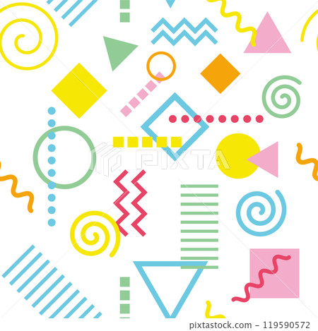 Geometric seamless pattern (colorful white background) Geometric seamless pattern (colorful white background) 119590572