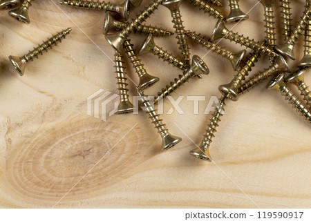 yellow metal self-tapping screws for fixing wooden boards and other wood products 119590917