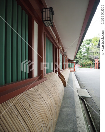 神社走廊外牆,日枝神社,溜池山王,東京 神社走廊外牆,日枝神社,溜池山王,東京 119591092