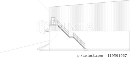 3D illustration of building project 119591967