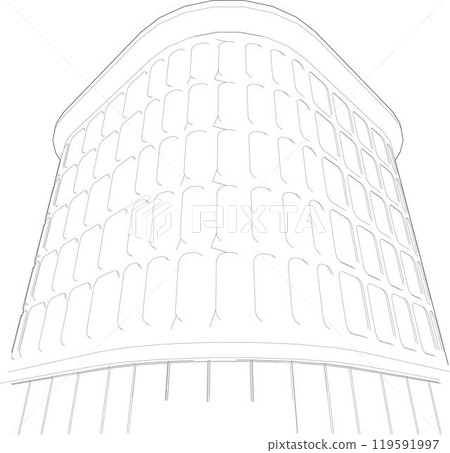 3D illustration of building project 119591997