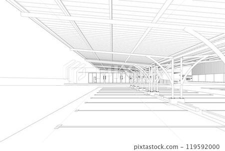 3D illustration of building project 119592000