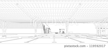 3D illustration of industrial project 119592017