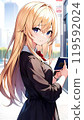 A girl with a smartphone 119592024