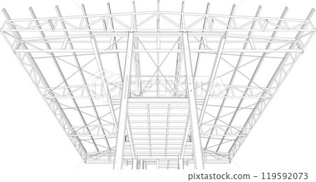3D illustration of industrial project 3D illustration of industrial project 119592073