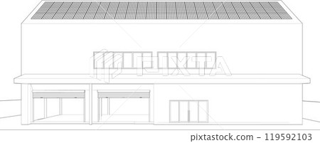 3D illustration of industrial project 119592103