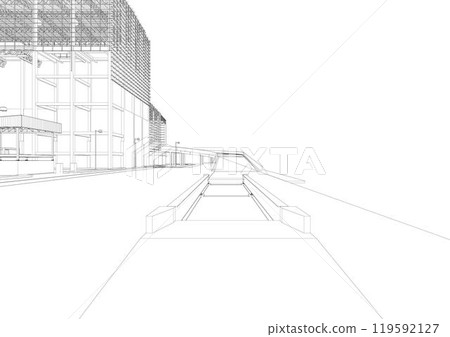 3D illustration of industrial project 119592127