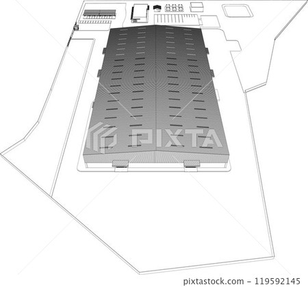 3D illustration of industrial project 3D illustration of industrial project 119592145