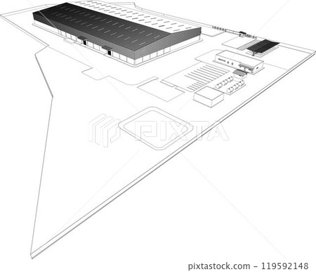 3D illustration of industrial project 119592148