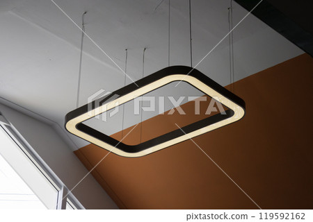 Beautiful coffee shop or cafe restaurant interior retro decoration 119592162