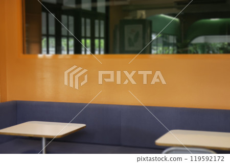 Beautiful coffee shop or cafe restaurant interior retro decoration 119592172