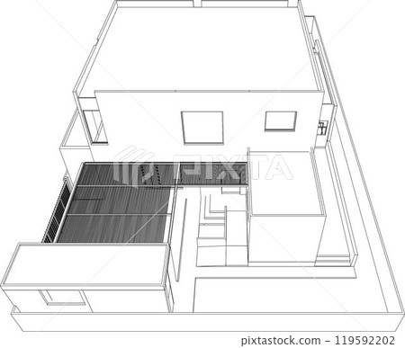 3D illustration of industrial project 119592202