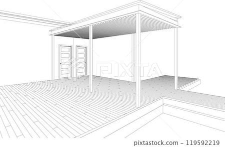 3D illustration of industrial project 119592219