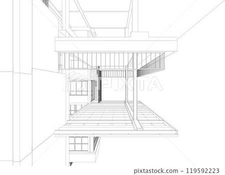 3D illustration of industrial project 119592223