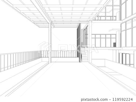 3D illustration of industrial project 119592224
