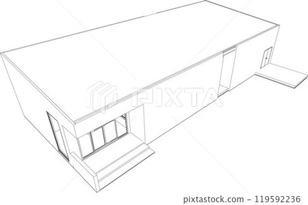 3D illustration of industrial project 3D illustration of industrial project 119592236