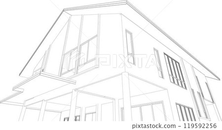 3D illustration of industrial project 119592256