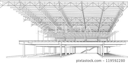 3D illustration of industrial project 3D illustration of industrial project 119592280