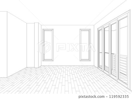 3D illustration of building project 119592335