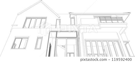 3D illustration of building project 3D illustration of building project 119592400