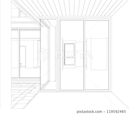 3D illustration of building project 119592465