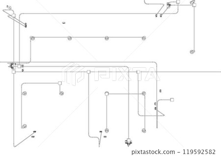 3D illustration of building project 3D illustration of building project 119592582