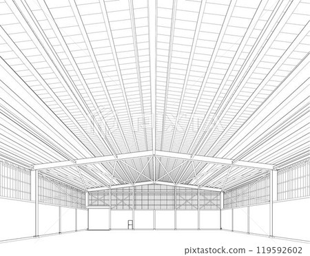 3D illustration of building project 3D illustration of building project 119592602