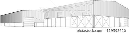 3D illustration of building project 119592610
