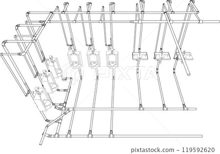 3D illustration of building project 3D illustration of building project 119592620