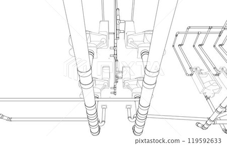 3D illustration of building project 3D illustration of building project 119592633