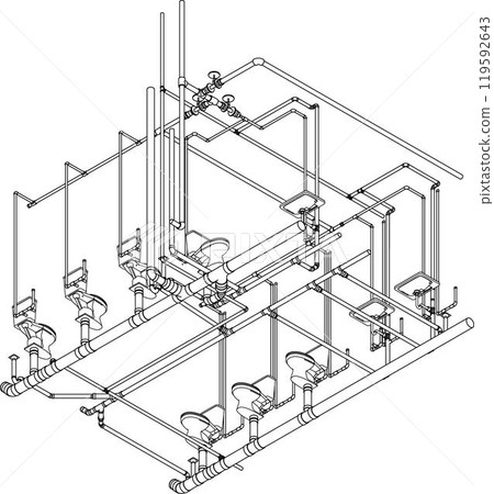 3D illustration of building project 3D illustration of building project 119592643