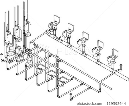 3D illustration of building project 119592644