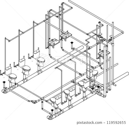 3D illustration of building project 3D illustration of building project 119592655