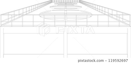 3D illustration of building project 3D illustration of building project 119592697