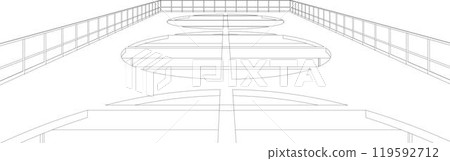 3D illustration of building project 3D illustration of building project 119592712