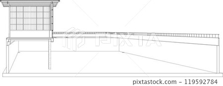 3D illustration of building project 119592784