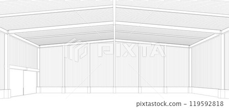 3D illustration of building project 3D illustration of building project 119592818