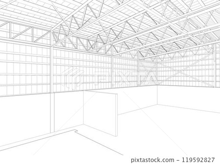 3D illustration of building project 3D illustration of building project 119592827